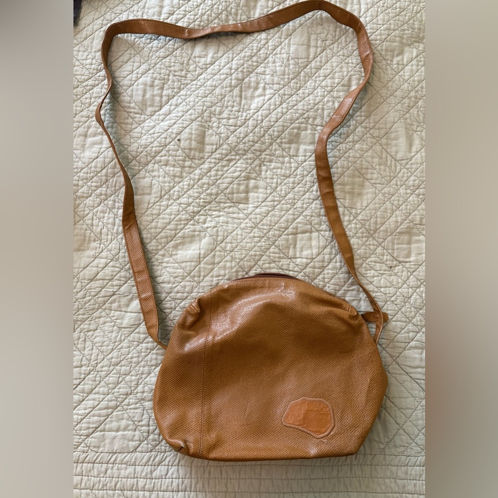 Carlos Falchi Italian leather Crossbody purse Bag